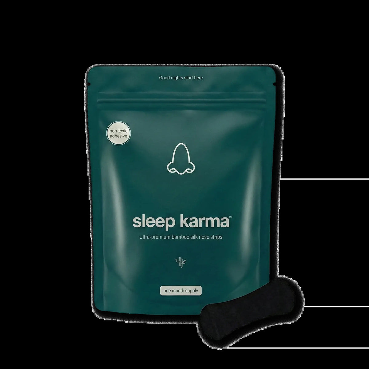 Sleep Karma Premium Bamboo Nasal Strips - Snoring Relief, Nasal Breathing Aid for Better Sleep