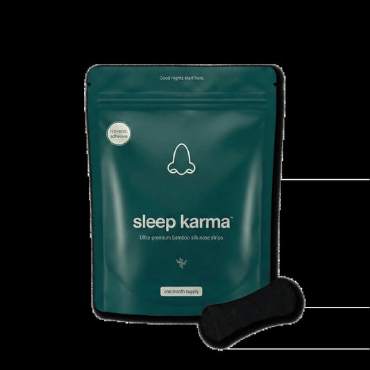 Sleep Karma Premium Bamboo Nasal Strips - Snoring Relief, Nasal Breathing Aid for Better Sleep