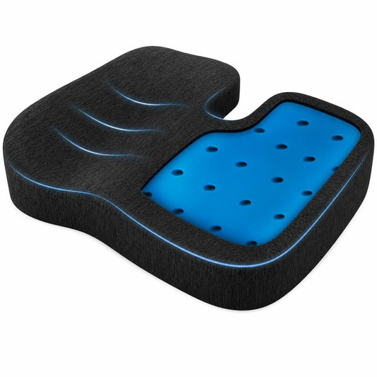 Cojín de Gel Ergonómico RitualAura para Coxis — Negro - foto principal
